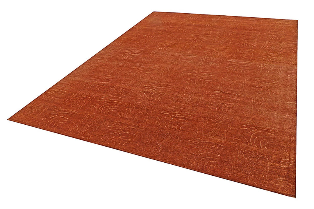 Brown Pakistani Gabbeh Rug 8' 5" x 11' 8" Hand-Knotted | No. QA95153