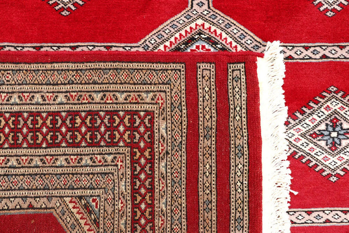 Red Jaldar Rug 4' 6" x 7' 3" Hand-Knotted | No. QA95573
