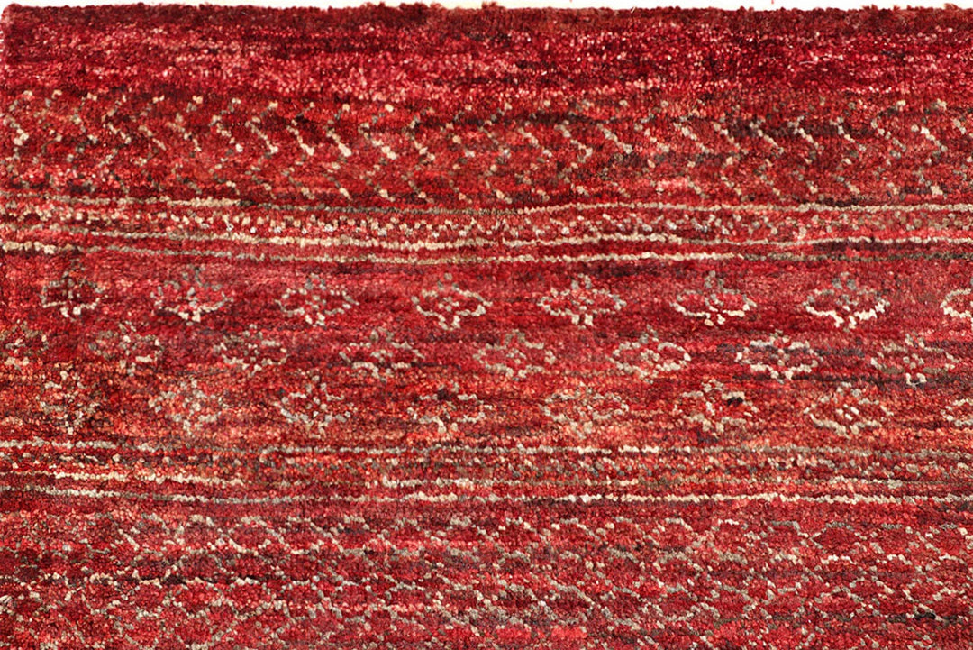 Brown Pakistani Gabbeh Rug 4' 2" x 6' 3" Hand-Knotted | No. QA95719