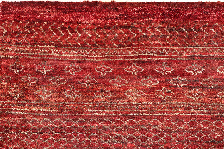 Brown Pakistani Gabbeh Rug 4' 2" x 6' 3" Hand-Knotted | No. QA95719
