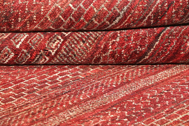 Brown Pakistani Gabbeh Rug 4' 2" x 6' 3" Hand-Knotted | No. QA95719