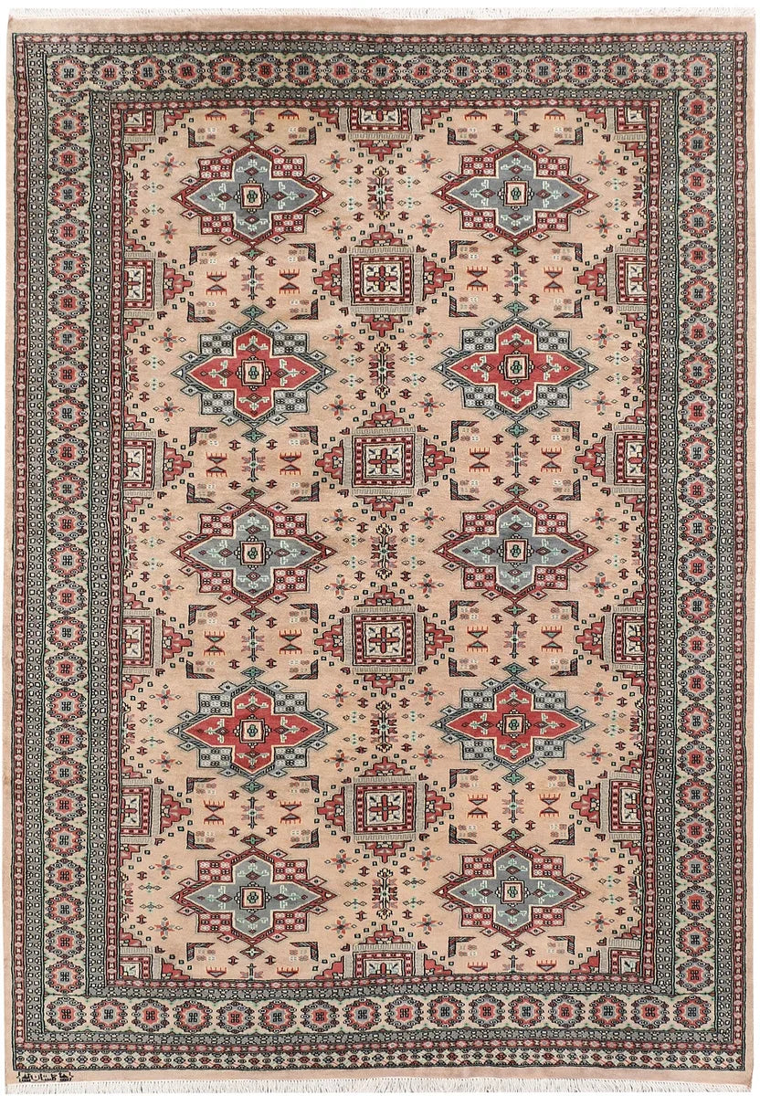 Brown Caucasian Rug 6' x 8'8" Hand-Knotted | No. QA95773