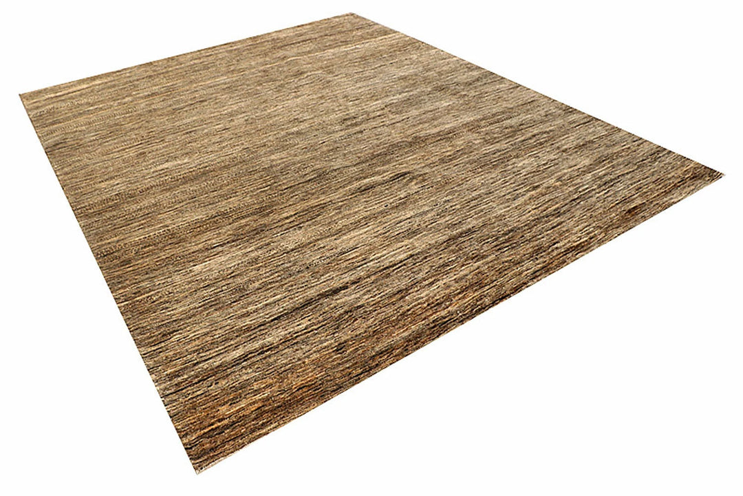 Brown Pakistani Gabbeh Rug 8' 1" x 10' Hand-Knotted | No. QA96007