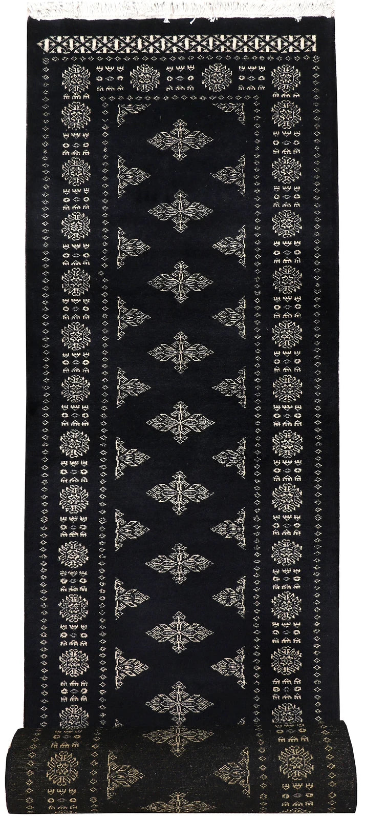 Grey Pakistani Butterfly Rug 2' 8" x 15' 9" Hand-Knotted | No. QA96223