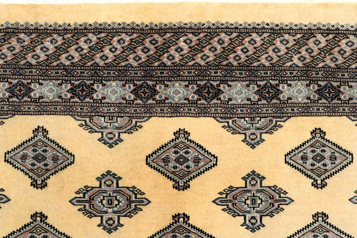 Yellow Pakistani Jaldar Rug 5' x 7'9" Hand-Knotted | No. QA96238