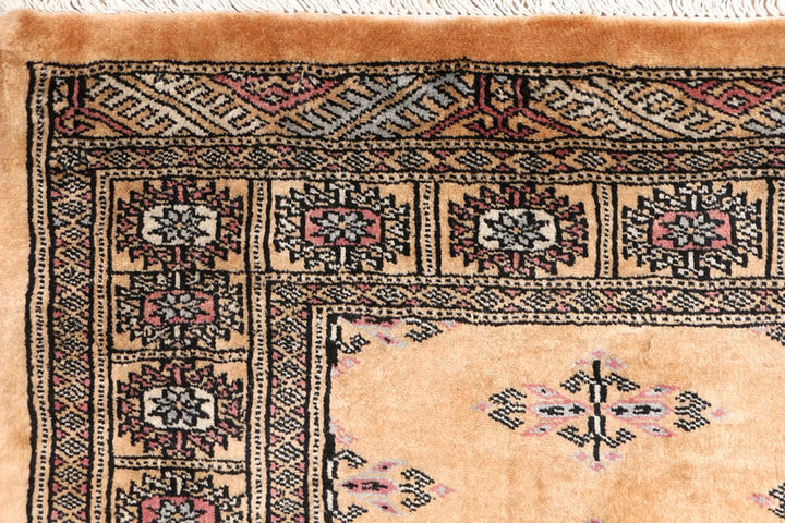Yellow Pakistani Butterfly Rug 2' 7" x 11' Hand-Knotted | No. QA96526