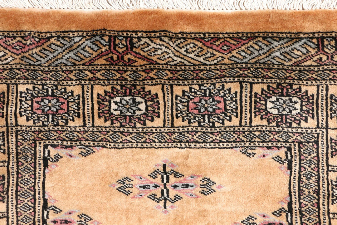 Yellow Pakistani Butterfly Rug 2' 7" x 11' Hand-Knotted | No. QA96526