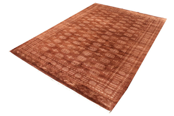Sienna Pakistani Bokhara Rug 6' 8" x 9' 3" Hand-Knotted | No. QA96732