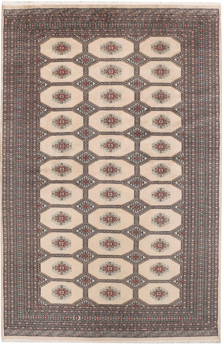 Brown Jaldar Rug 6' 7" x 10' 1" Hand-Knotted | No. QA96913