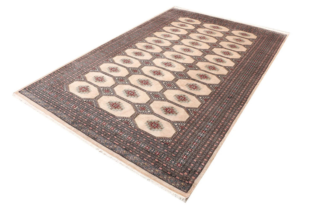 Brown Jaldar Rug 6' 7" x 10' 1" Hand-Knotted | No. QA96913