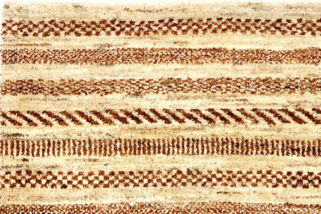 Brown Pakistani Gabbeh Rug 2' 7" x 12' 3" Hand-Knotted | No. QA96977