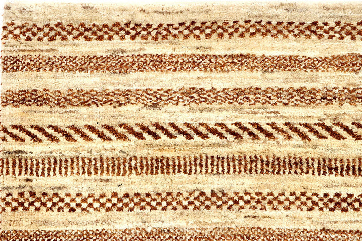 Brown Pakistani Gabbeh Rug 2' 7" x 12' 3" Hand-Knotted | No. QA96977