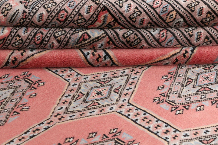 Dark Salmon Pakistani Jaldar Rug 6' 9" x 9' 10" Hand-Knotted | No. QA97097