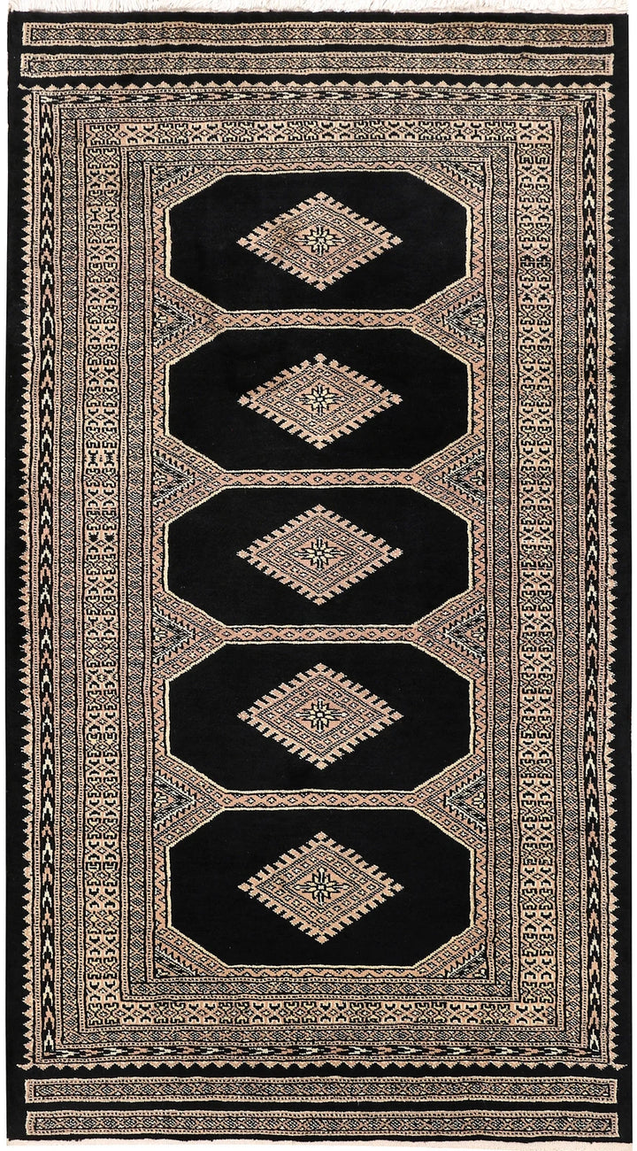 Grey Pakistani Jaldar Rug 3' 1" x 5' 7" Hand-Knotted | No. QA97283