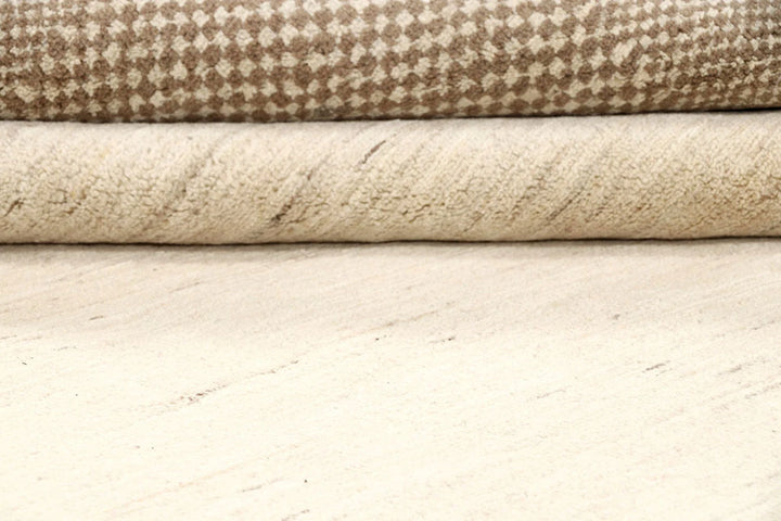 White Pakistani Gabbeh Rug 10' x 12'9" Hand-Knotted | No. QA97394