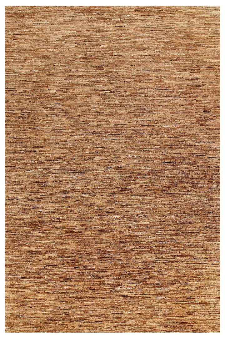 Brown Pakistani Gabbeh Rug 5' 11" x 8' 10" Hand-Knotted | No. QA97532