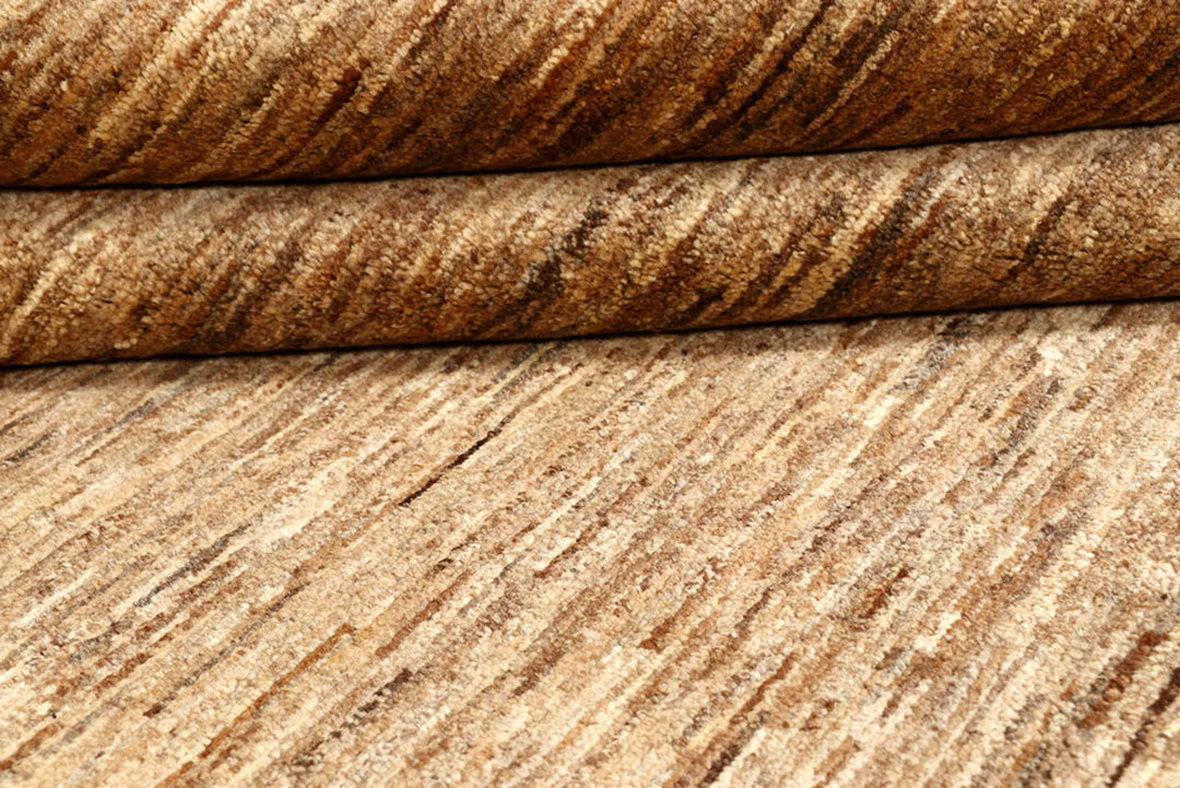 Brown Pakistani Gabbeh Rug 5' 11" x 8' 10" Hand-Knotted | No. QA97532