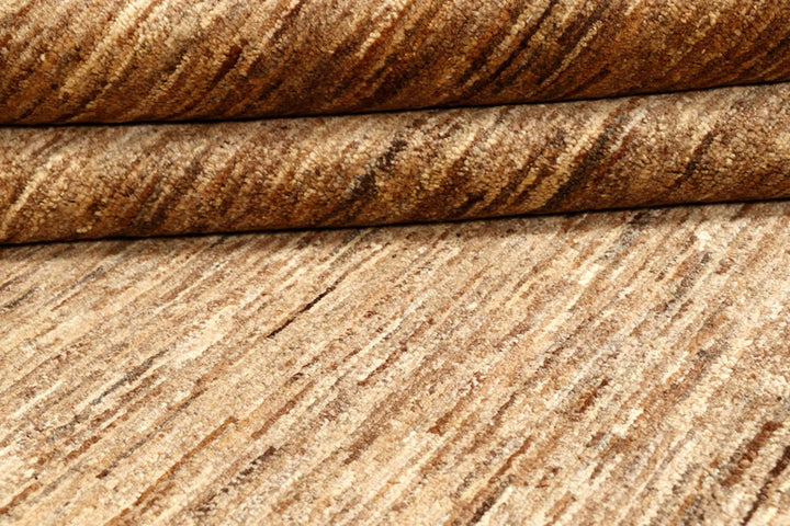 Brown Pakistani Gabbeh Rug 5' 11" x 8' 10" Hand-Knotted | No. QA97532
