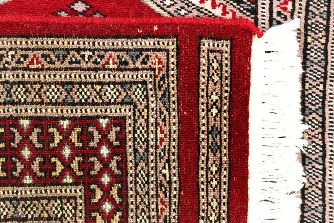 Firebrick Red Pakistani Jaldar Runner 2' 6" x 10' 1" Hand-Knotted | No. QA97847