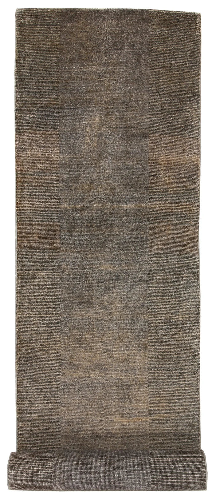Grey Pakistani Gabbeh Rug 2' 6" x 11' 1" Hand-Knotted | No. QA97893