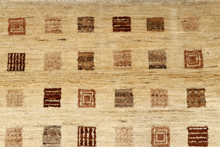 Brown Pakistani Gabbeh Rug 6' x 9' 9" Hand-Knotted | No. QA98698