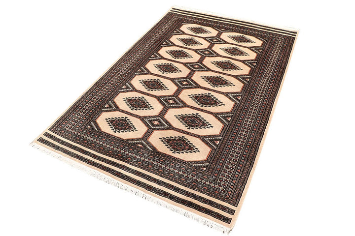 Brown Jaldar Rug 4' x 6' 3" Hand-Knotted | No. QA99098