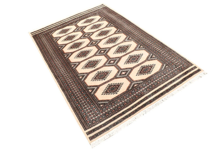 Brown Jaldar Rug 4' x 6' 3" Hand-Knotted | No. QA99098