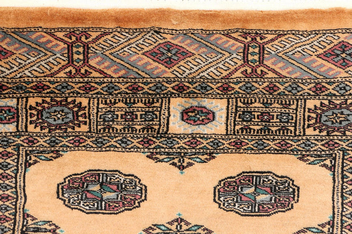 Yellow Pakistani Bokhara Rug 3'2" x 6' Hand-Knotted | No. QA99208