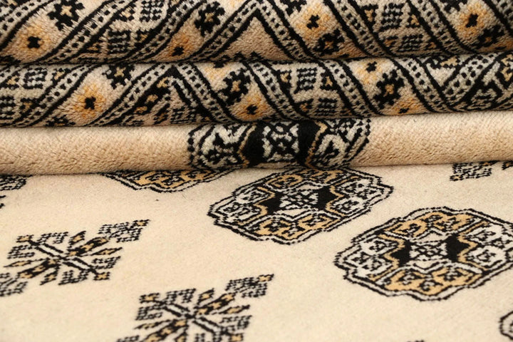 Brown Pakistani Bokhara Rug 9' 2" x 12' 5" Hand-Knotted | No. QA99210
