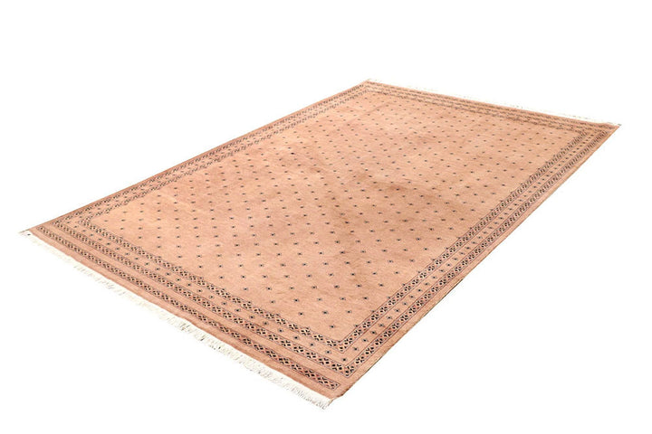 Brown Pakistani Jaldar Rug 5' 7" x 8' 2" Hand-Knotted | No. QA99271