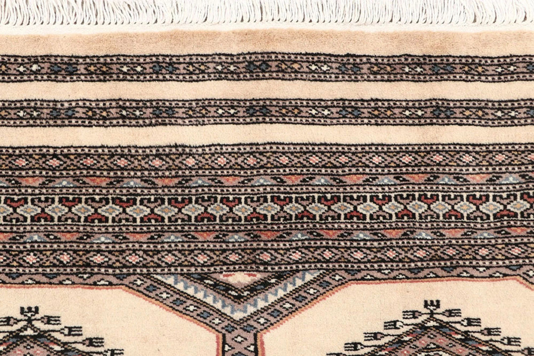 Brown Pakistani Jaldar Rug 4' 2" x 6' 3" Hand-Knotted | No. QA99555