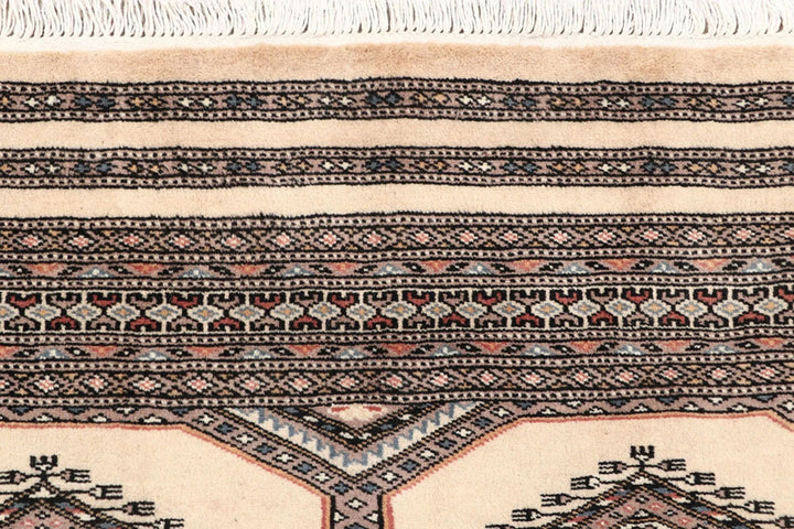 Brown Pakistani Jaldar Rug 4' 2" x 6' 3" Hand-Knotted | No. QA99555