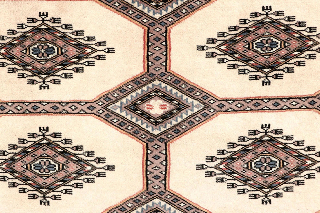 Brown Pakistani Jaldar Rug 4' 2" x 6' 3" Hand-Knotted | No. QA99555