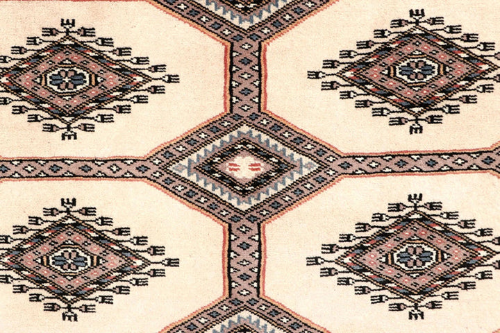 Brown Pakistani Jaldar Rug 4' 2" x 6' 3" Hand-Knotted | No. QA99555