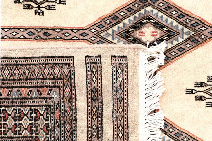 Brown Pakistani Jaldar Rug 4' 2" x 6' 3" Hand-Knotted | No. QA99555