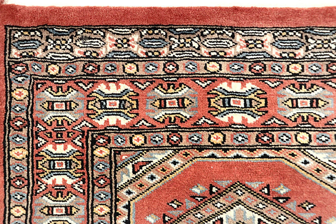 Light Salmon Pakistani Jaldar Runner 2' 4" x 9' 2" Hand-Knotted | No. QA99577