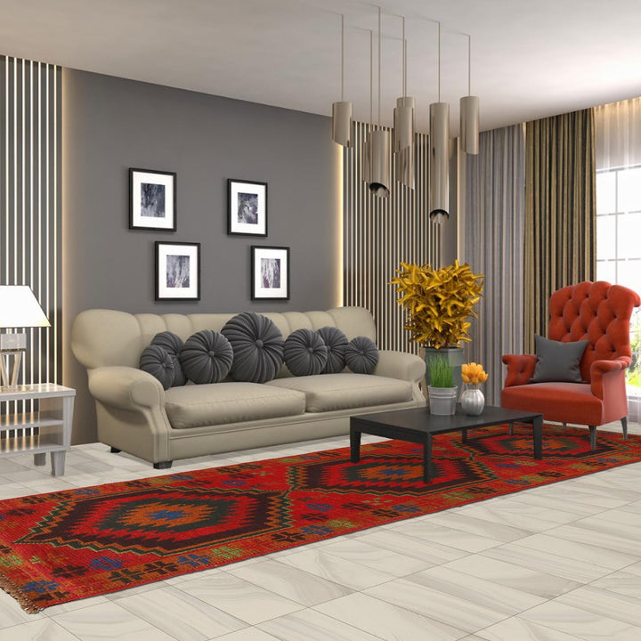 Traditional Handwoven Baluch Runner 1' 12" x 6' 5" - No. AL29738