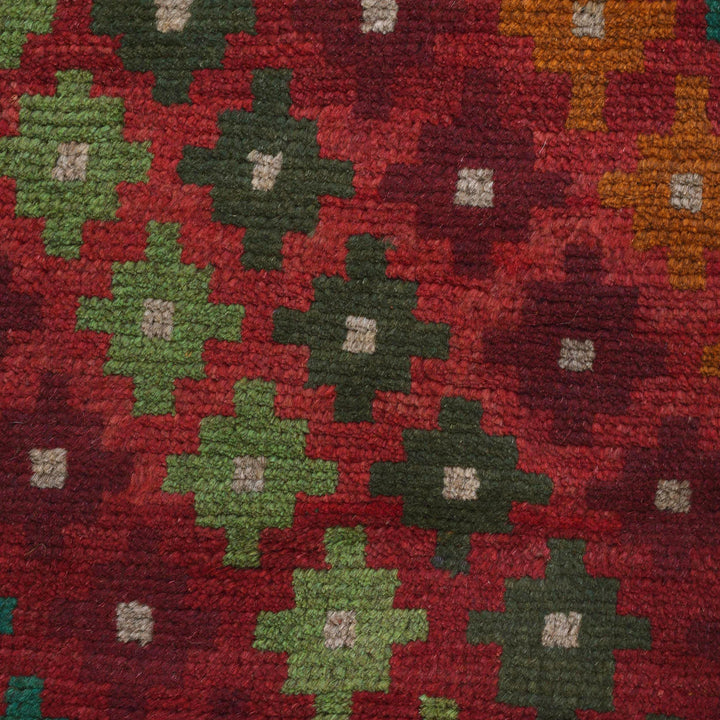 Afghan Baluchi Runner 2' 2" x 6' 6" Hand-Knotted close-up