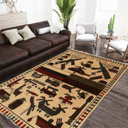Hand-Knotted Afghan War Carpet 2' 7" x 3' 9" - No. AL62827