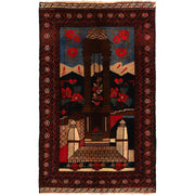 Handmade Pictorial Carpet 3' 3" x 4' 10" - No. AL11320
