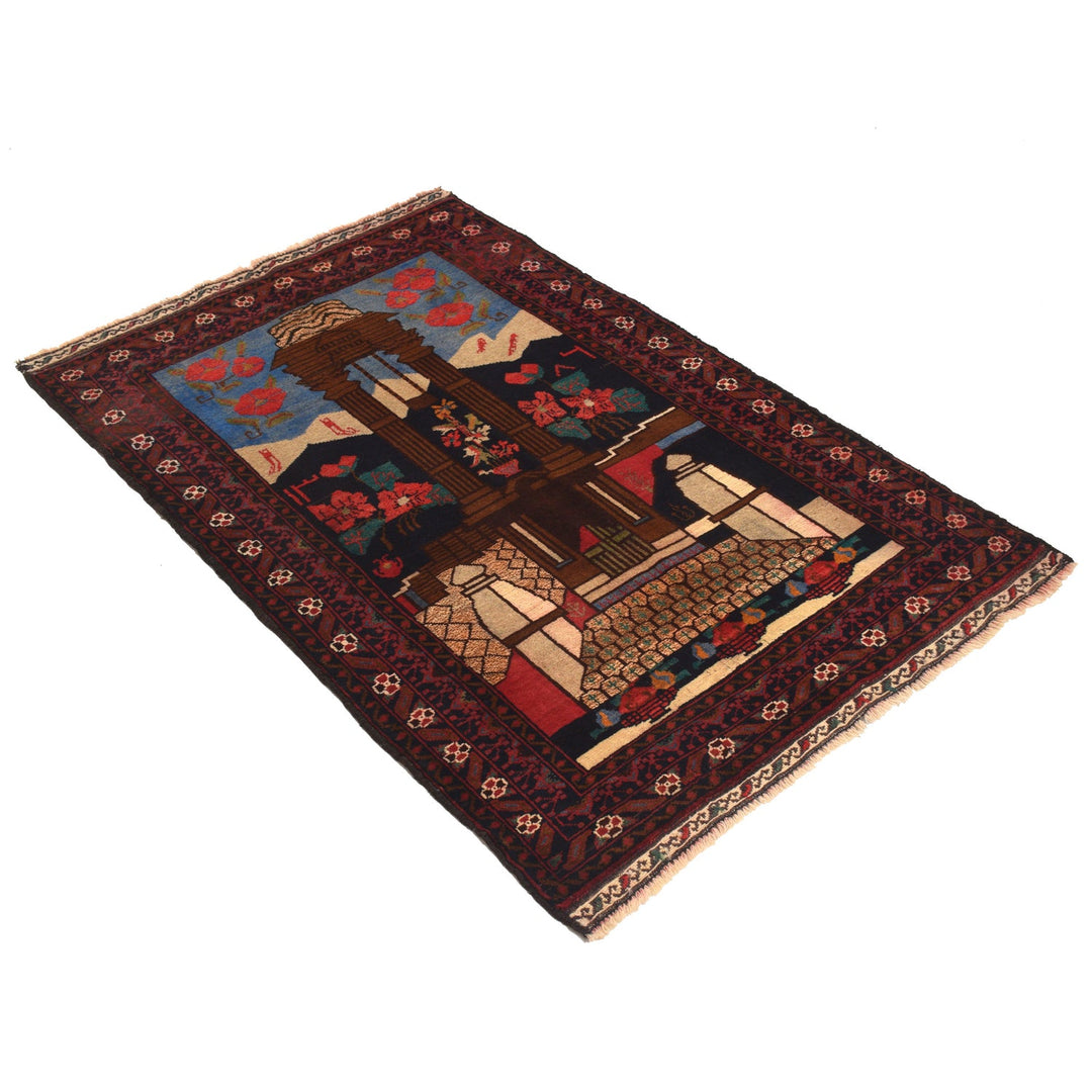 Handmade Pictorial Carpet 3' 3" x 4' 10" - No. AL11320