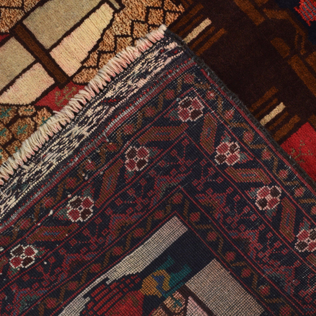 Handmade Pictorial Carpet 3' 3" x 4' 10" - No. AL11320