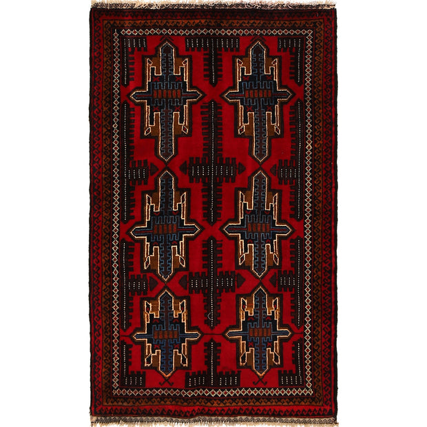 Tribal Baloch Rug 2' 9" x 4' 7" - No. AL32239