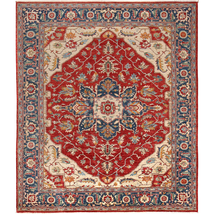 Hand Knotted Heriz Rug 8' 1" x 9' 9" - No. AL67246