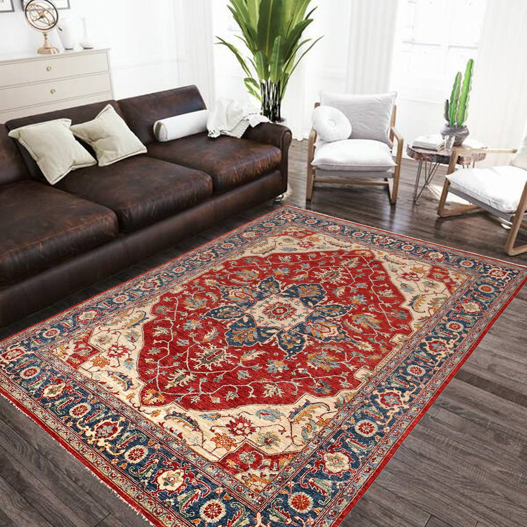 Hand Knotted Heriz Rug 8' 1" x 9' 9" - No. AL67246