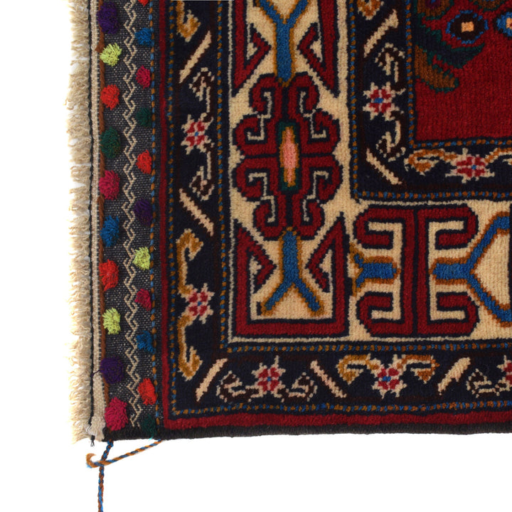 Afghan Baluchi Rug 2' 10" x 5' 5" Hand-Knotted view