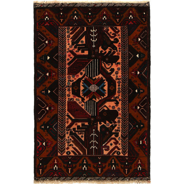 Traditional Baloch Rug 3' 1" x 4' 9" - No. AL14426