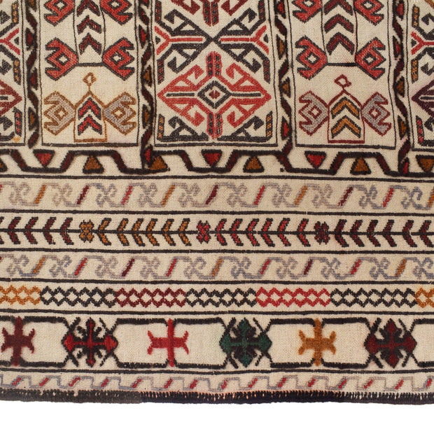 Handmade Soumak Kelim 4' 2" x 5' 10" - No. AL30026