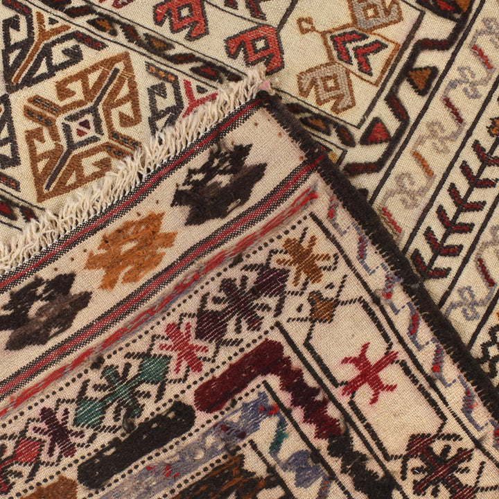 Handmade Soumak Kelim 4' 2" x 5' 10" - No. AL30026