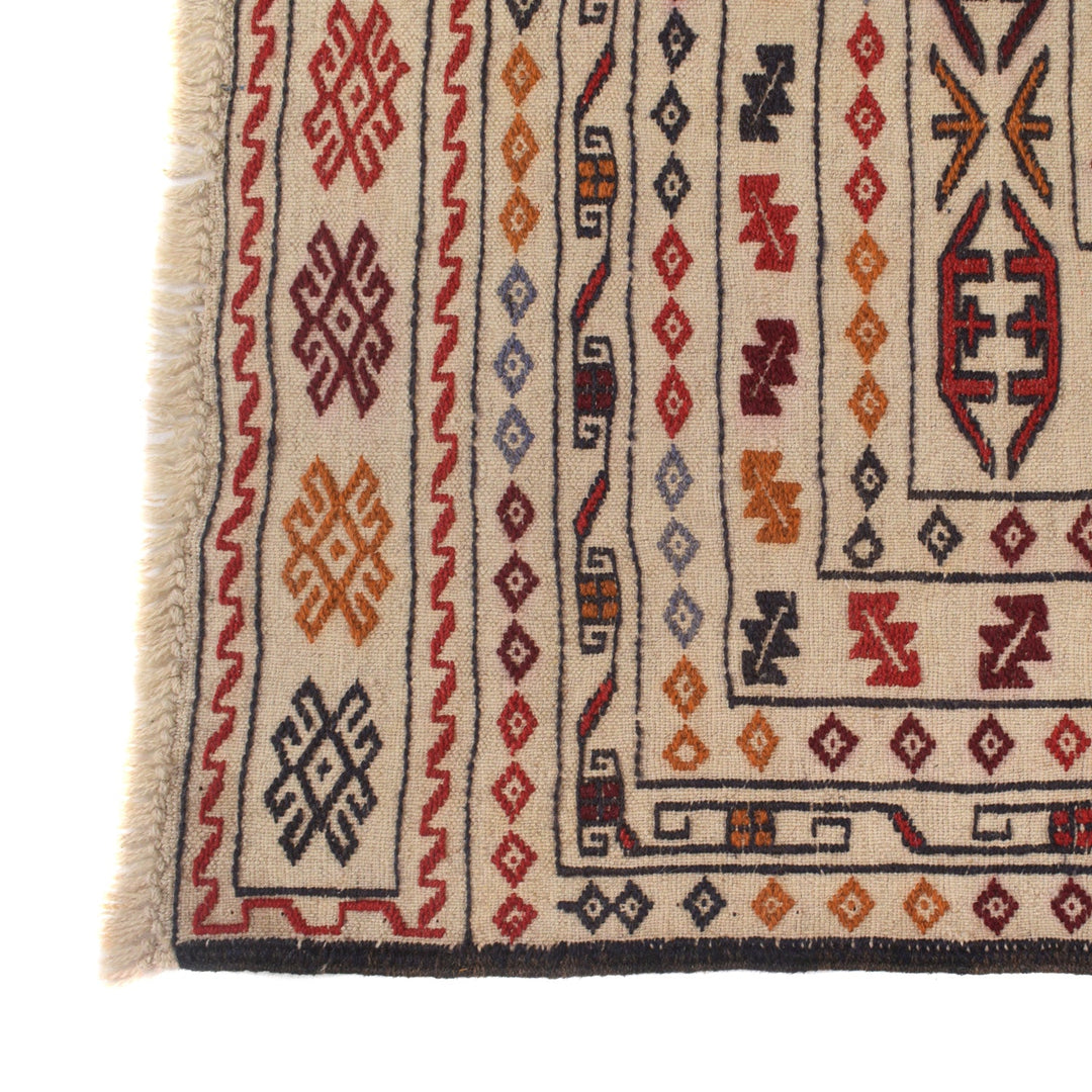 Handmade Soumak Kelim 4' 6" x 6' 5" - No. AL84058